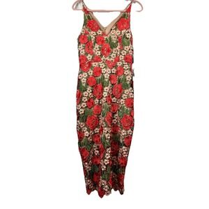 NWT Xscape Floral Embroidered Lace Midi Dress  4 Wedding Guest Garden Party